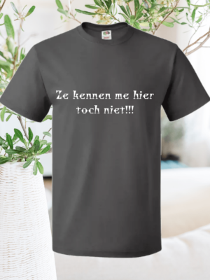 T shirt met Tekst voor en Achter