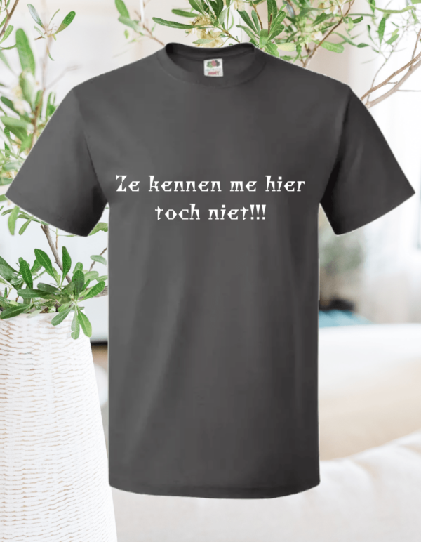 T shirt met Tekst voor en Achter