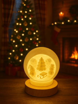 Kerstmagie in lichtbol